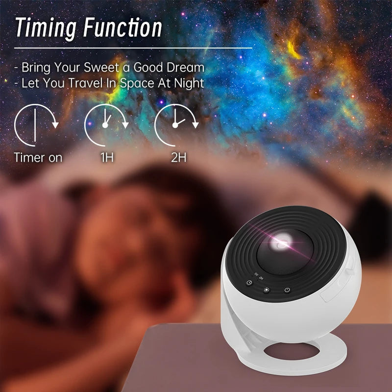 LUZ NOTURNA - Starry Sky Night Light Projector, Galaxy Planetarium Lamp para crianças, quarto, presente de dia dos namorados, decoração do casamento, rotação de 360 °