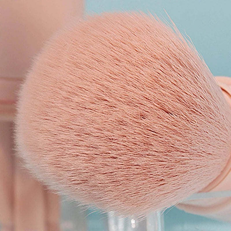 4 em 1 viagem portátil verde pincéis de maquiagem conjunto cosméticos pó mistura sombra olho fundação blush beleza traval ferram