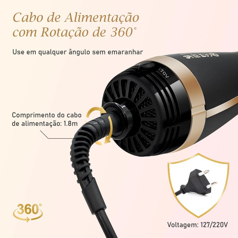 127/220v pente quente elétrico，escova secadora e alisadora，prancha de cabelo profissional，secador de cabelo，do brasil,DOU ROSA