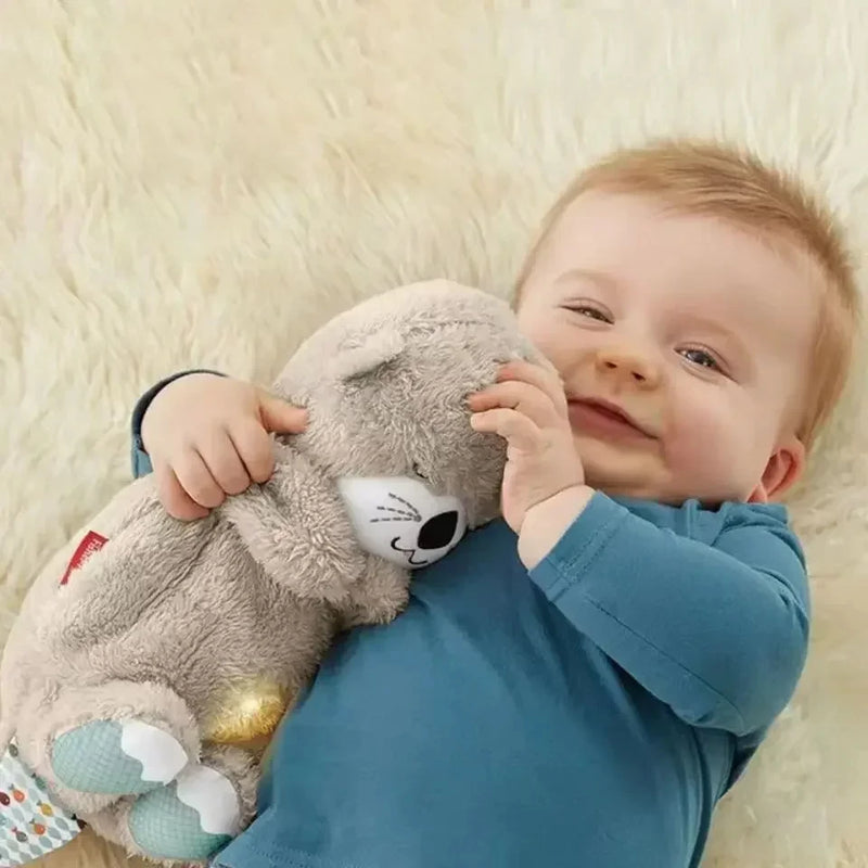 Bebê pacificar respiração coelho boneca acalma brinquedo de pelúcia crianças calmante música sono companheiro brinquedo urso presente de pelúcia para crianças