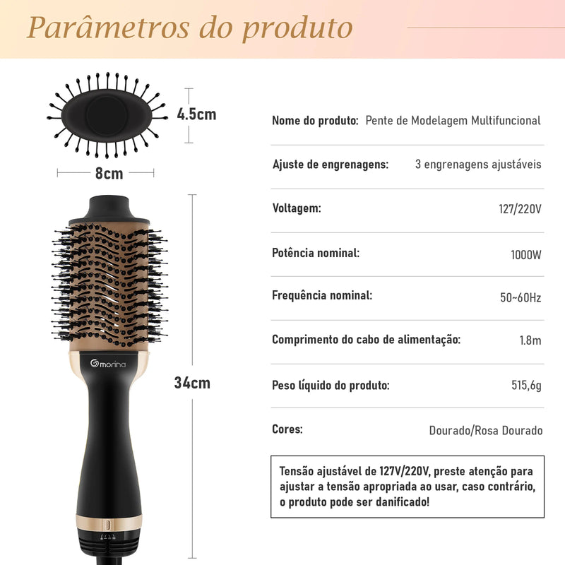 127/220v pente quente elétrico，escova secadora e alisadora，prancha de cabelo profissional，secador de cabelo，do brasil,DOU ROSA