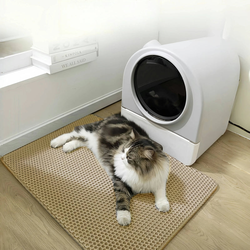 Impermeável dupla camada pet litter mat, caixa de vaso sanitário gato, areia antiderrapante, laváveis suprimentos limpos