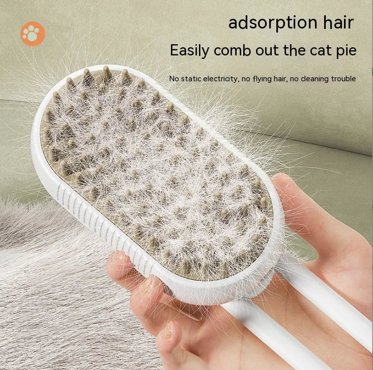 Pet Electric Spray Comb, Pente depilador, Escova de massagem anti-voo, Limpar, cães e gatos, uma chave, novo