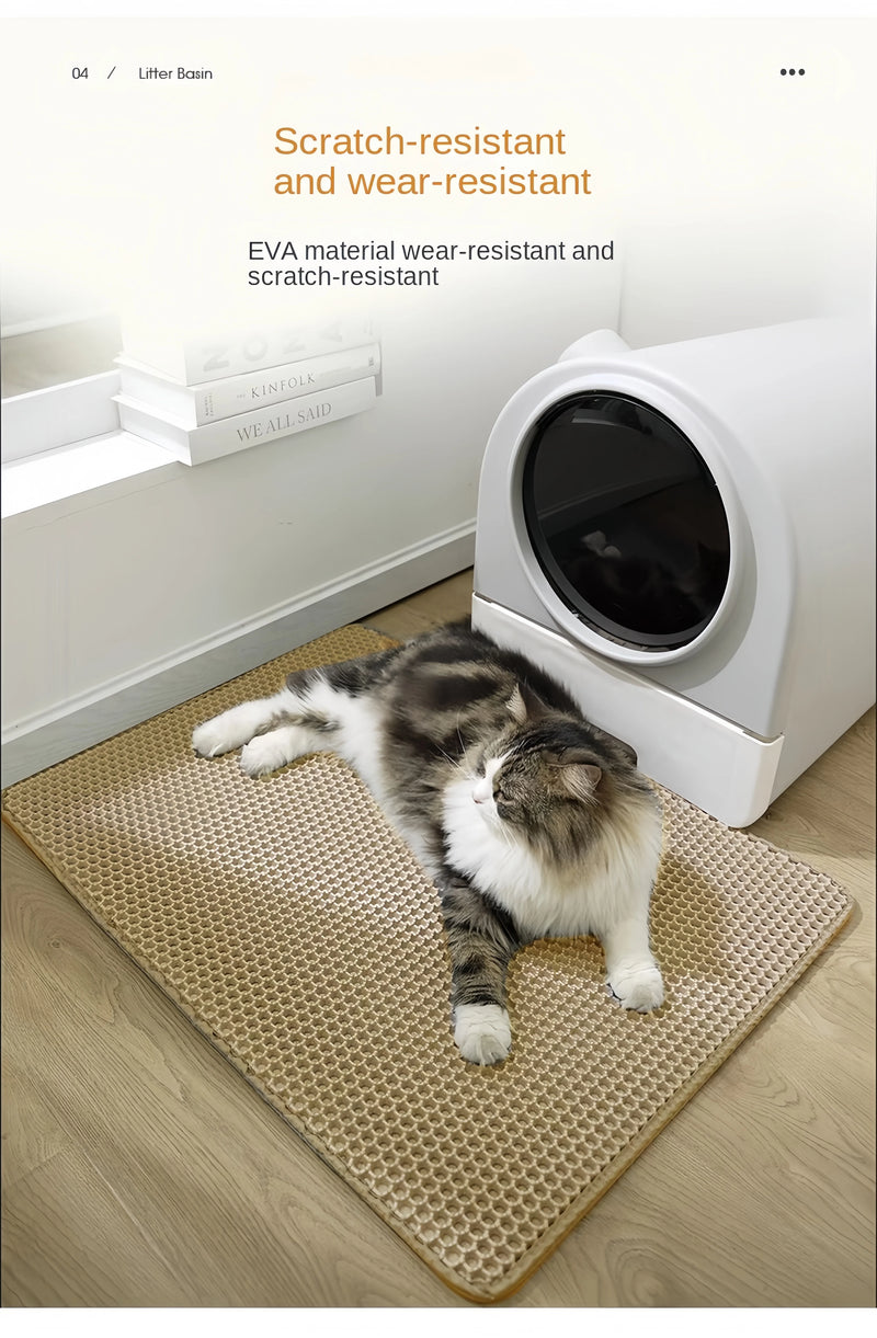 Impermeável dupla camada pet litter mat, caixa de vaso sanitário gato, areia antiderrapante, laváveis suprimentos limpos